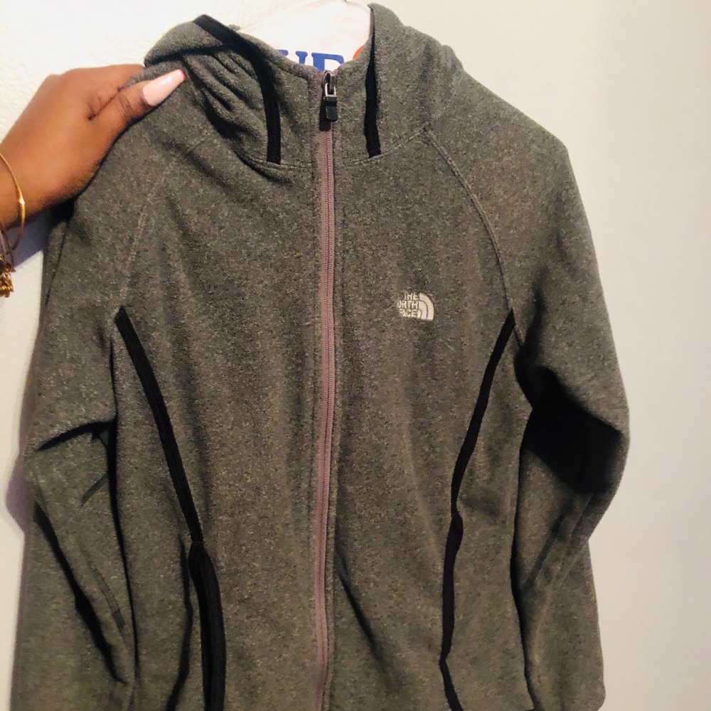 Grey north face jacket